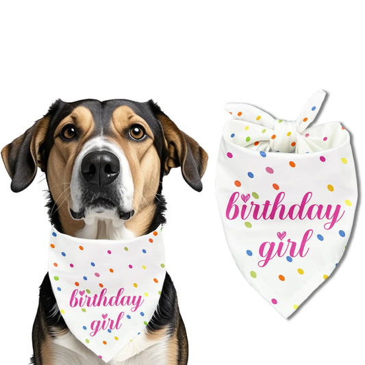 Dog Birthday Bandana Accessories for Dog Lovers Birthday Dog Birthday Gift Pet Scarf Pet Accessories Pink Bibs Square Adjustable Girl Dogs Bandana