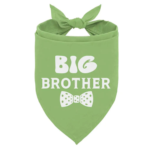 Big Brother Dog Bandanas Big Brother Bandana for Dog Dog Big Brother Shirt Gift for Dog Lover Birthday Bandana for Small Medium Dog Gender Reveal Triangle Bibs Accessories Pet Scarf (B26)